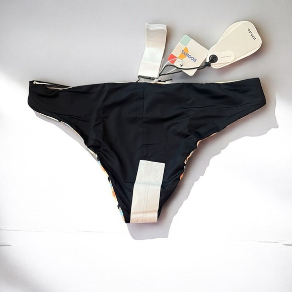 🌻NEW w.tags prAna GEMMA Wave Stripe + Black Reversible Swim Bottom Size Medium - Picture 10 of 13